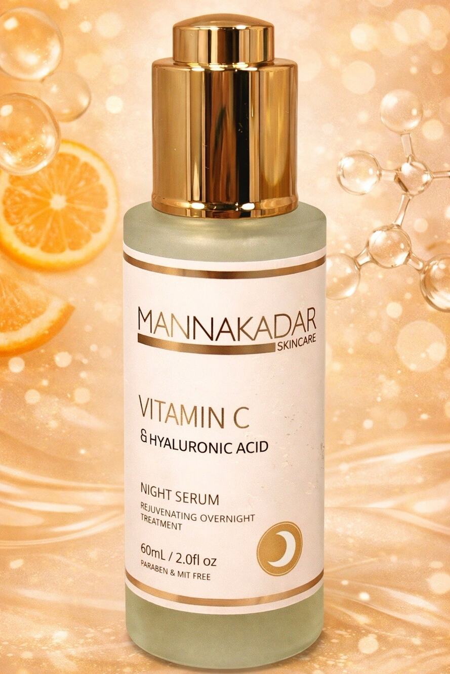 Manna Kadar - Vitamin C & Hyaluronic Acid - Night Serum - 2.02 fl oz/ 60 mL
